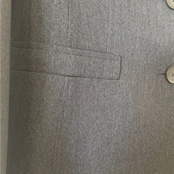 Le Suit Navy Blue Herringbone Two-piece Suit blazer and trousers New with tags - Picture 4 of 14